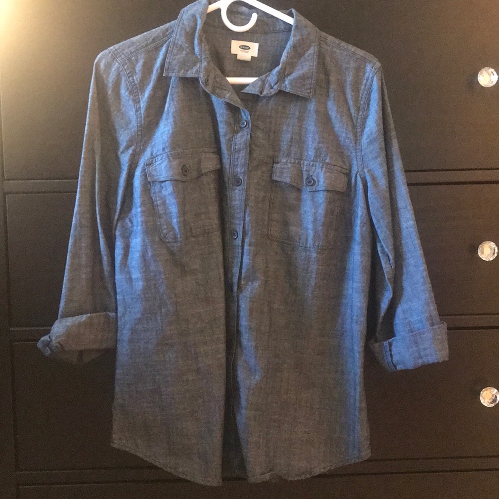 Old Navy Dark Denim Button-Up
